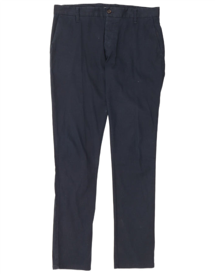 ARMANI Ανδρικό Slim Παντελόνι Chino IT 48 Medium W32 L33 Navy Blue Cotton