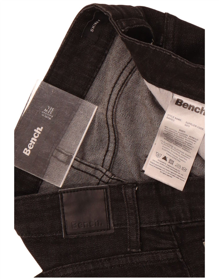 Πάγκος Ανδρικό Skinny Jeans W32 L32 Μαύρο βαμβακερό