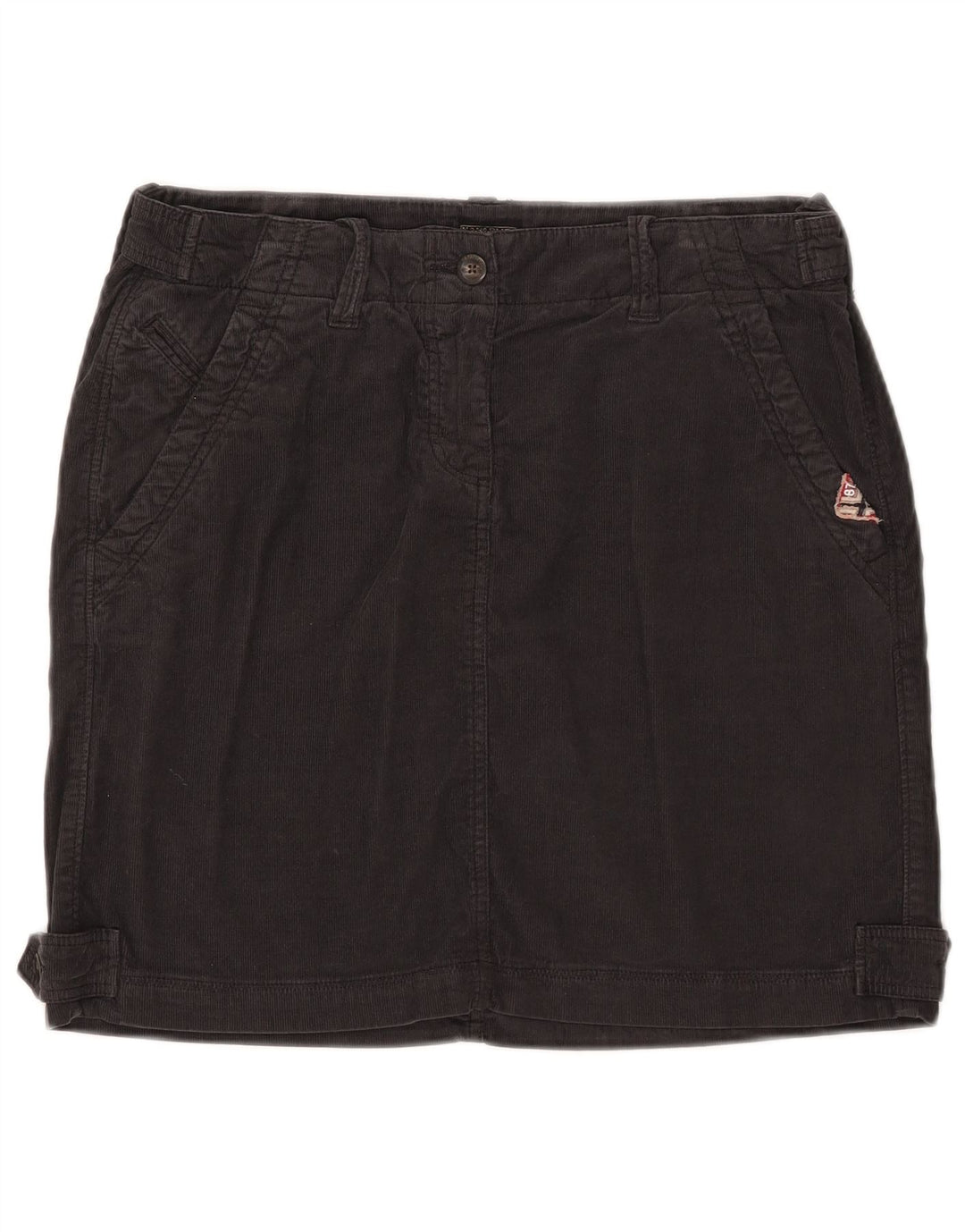 NAPAPIJRI Γυναικεία Geographic Κοτλέ φούστα IT 44 Medium W32 Μαύρη βαμβακερή