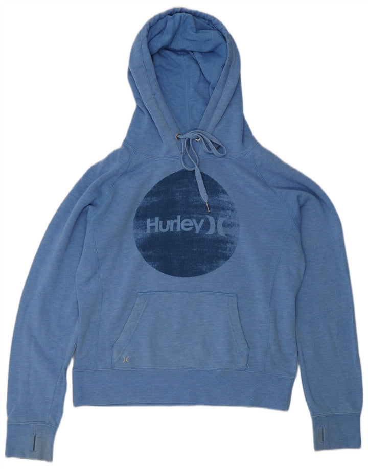 HURLEY Γυναικείο Γραφικό Hoodie Jumper UK 14 Medium Blue