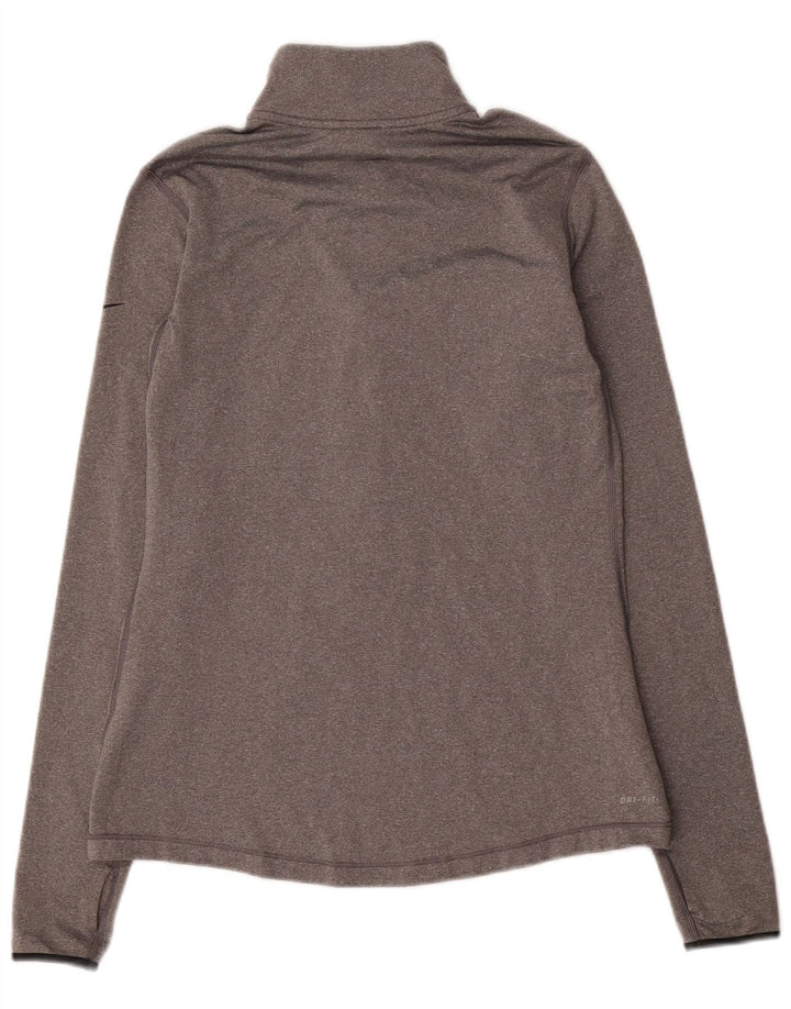Γυναικεία φόρμα πουλόβερ με φερμουάρ Nike Dri Fit Top UK 14 Large Grey
