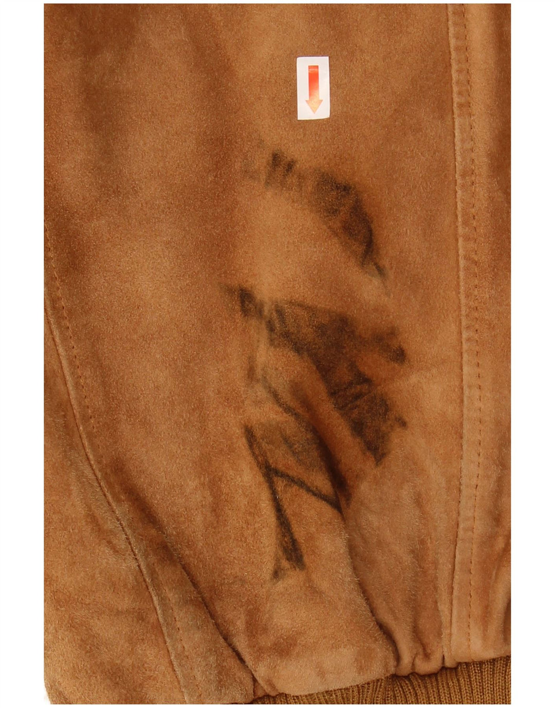 Vintage Ανδρικό Suede Bomber Jacket IT 54 2XL Καφέ Δερμάτινο