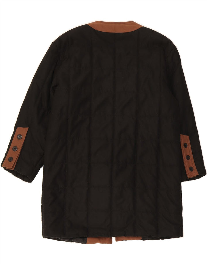 MORLY'S Womens Quilted Jacket IT 44 Medium Black Colourblock Polyester Vintage Morly's and Second-Hand Morly's from Messina Hembry 