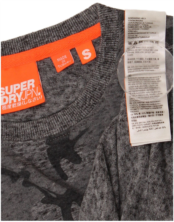 Superdry Ανδρικό T-Shirt Top Μικρό Γκρι Βαμβακερό καμουφλάζ