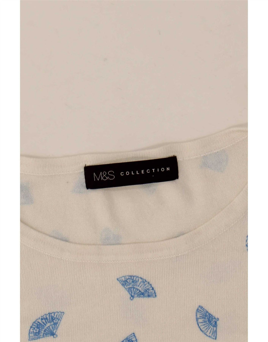 Marks & Spencer Γυναικείο πουλόβερ αφηρημένο μοτίβο βάρκας με λαιμόκοψη UK 12 Medi
