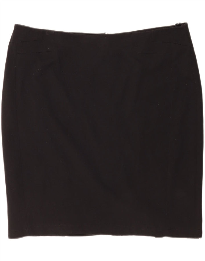 Marks & Spencer Γυναικεία Pencil Φούστα UK 20 2XL W38 Μαύρο Πολυεστέρας