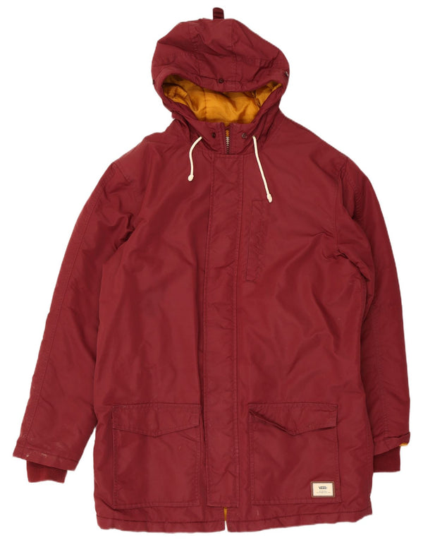 Vans Ανδρικό μπουφάν Parka με κουκούλα UK 38 Medium Burgundy Nylon