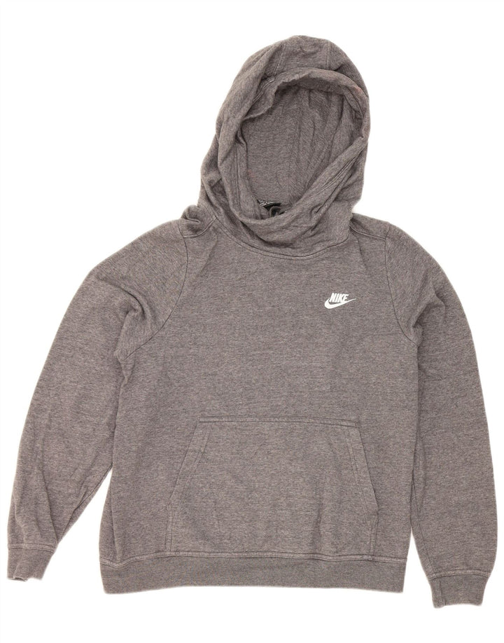 Nike γυναικείο φούτερ με κουκούλα UK 14 Βαμβακερό μεσαίο γκρι