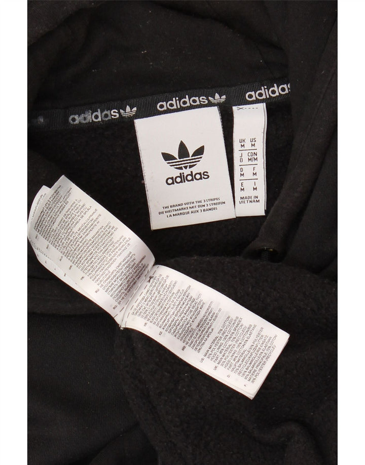 Ανδρικό κουκούλα ADIDAS, μεσαίο μαύρο βαμβακερό