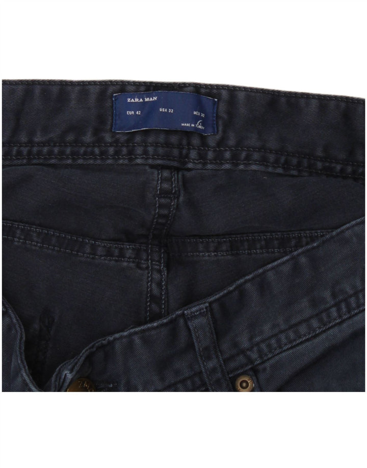 Zara Ανδρικό Slim Jeans EU 42 Large W32 L30 Navy Blue