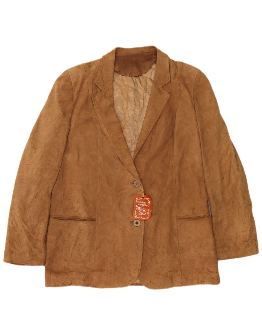 Anfor Γυναικείο Suede 2 Button Jacket IT 52 2XL Beige Leather