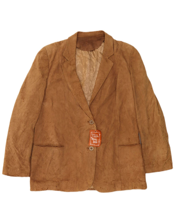 Anfor Γυναικείο Suede 2 Button Jacket IT 52 2XL Beige Leather