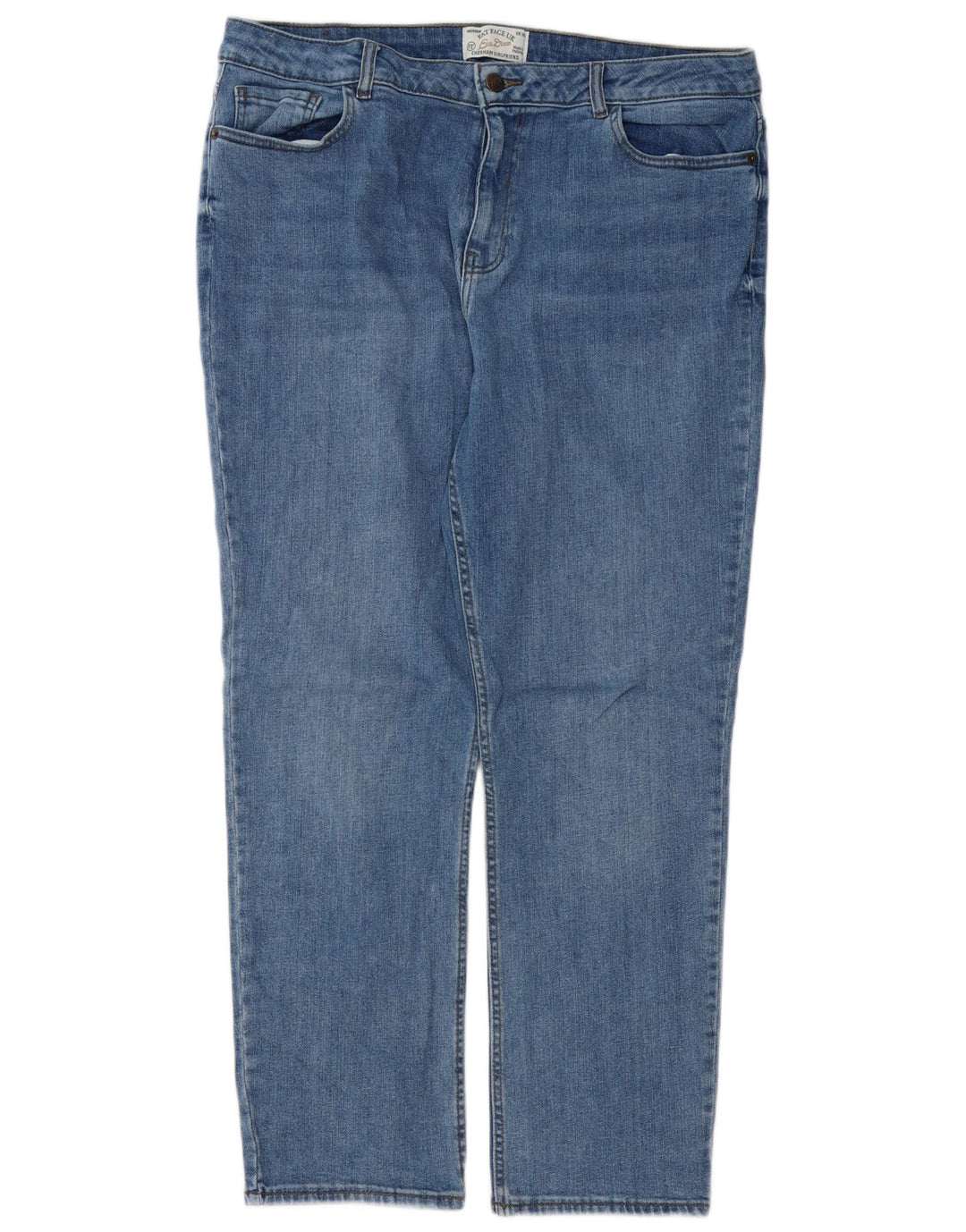 FAT FACE Γυναικείο Chesham Girlfriend Straight Jeans UK 16 Large W36 L28 Blue