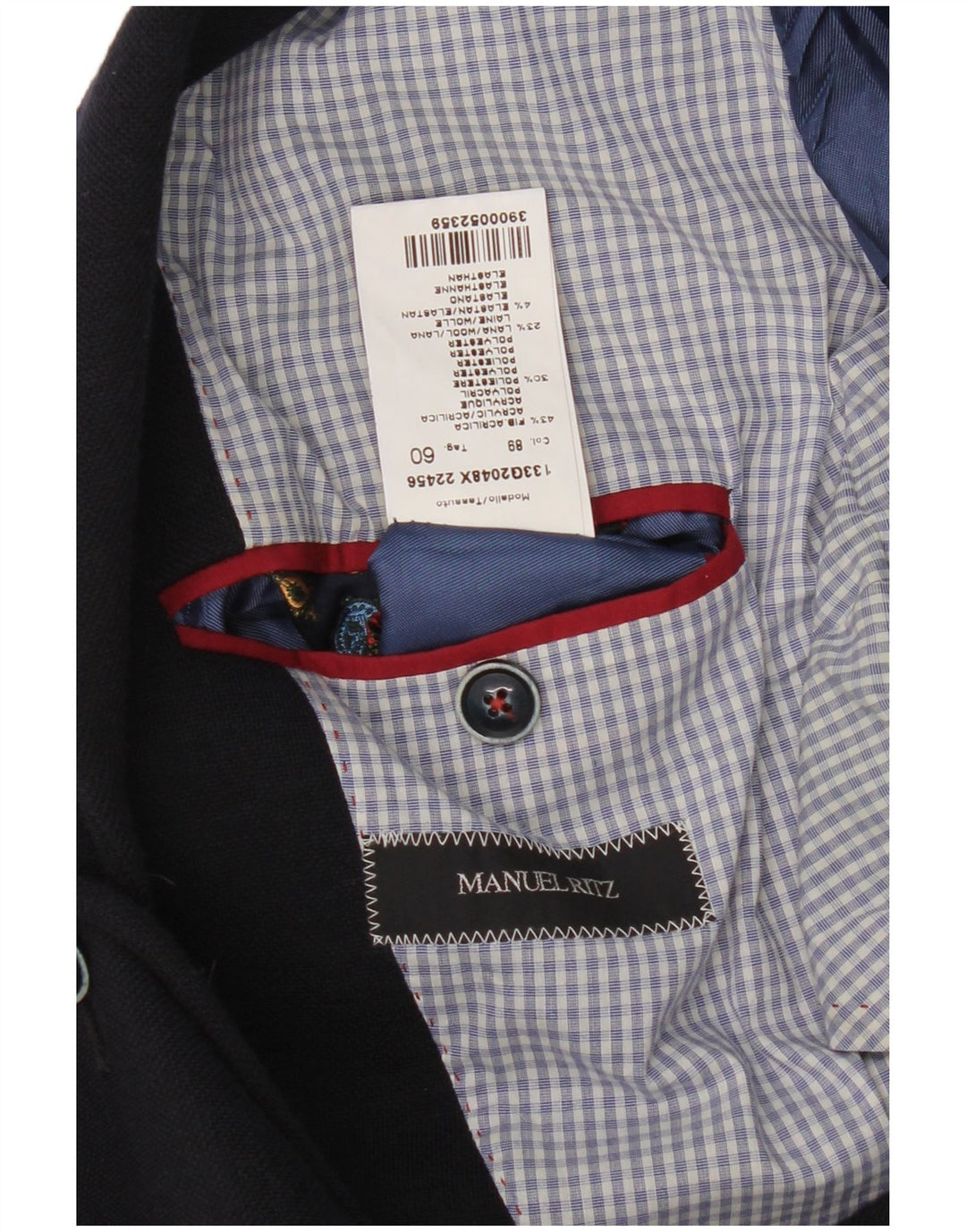 Manuel Ritz Ανδρικό σακάκι με 3 κουμπιά σακάκι IT 60 5XL Navy Blue Acrylic