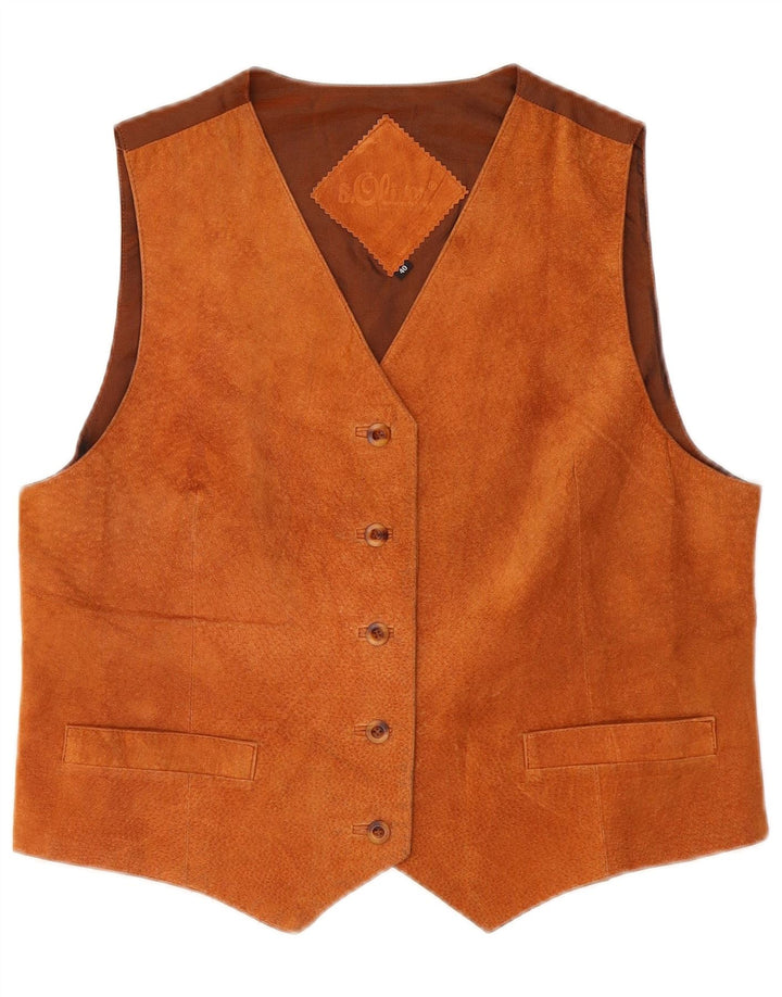 S.Oliver Γυναικείο Suede Γιλέκο IT 40 Small Brown Δερμάτινο