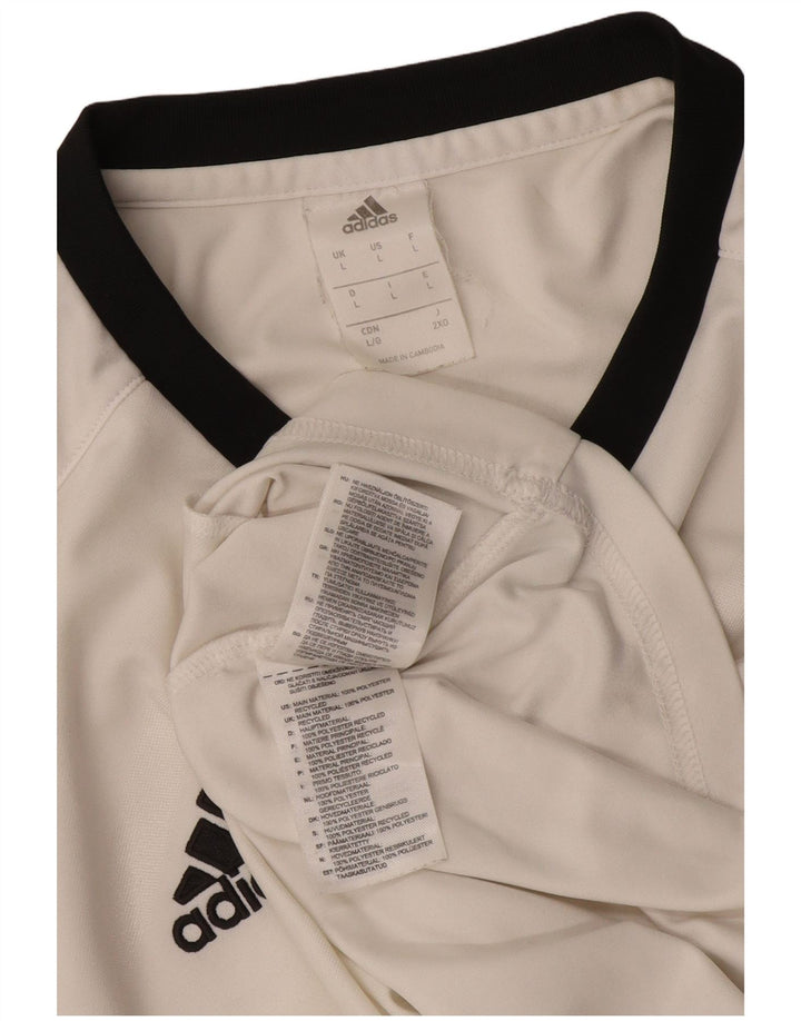 Γυναικείο T-Shirt Adidas Top Large White Colourblock Polyester