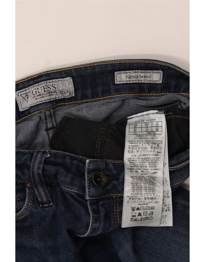 GUESS Γυναικείο Nicole Skinny Jeans W29 L30 Μπλε βαμβακερό