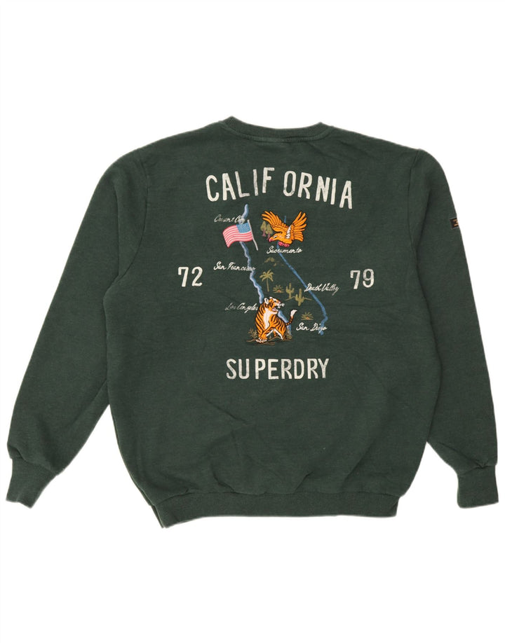 Ανδρικό γραφικό φούτερ Superdry Jumper XL Πράσινο βαμβακερό