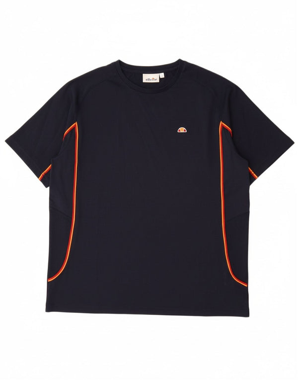 ELLESSE Boys T-Shirt Top 13-14 Years Navy Blue Polyester