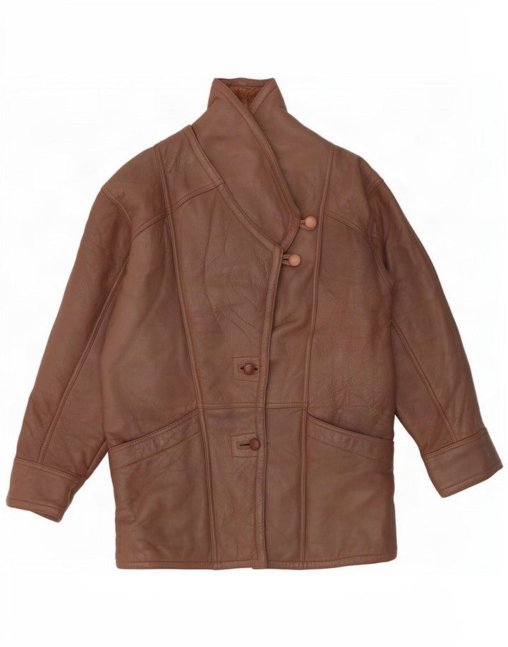 Vintage Γυναικείο Shearling Jacket UK 14 Medium Brown