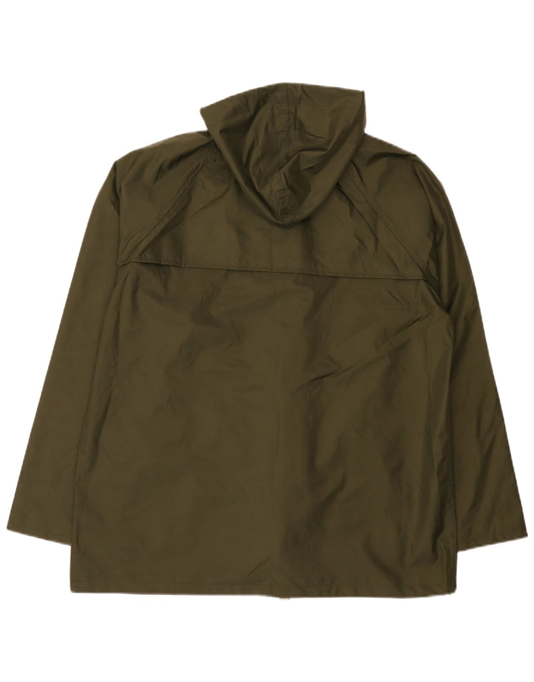 Vintage Ανδρικό μπουφάν βροχής με κουκούλα IT 50 Large Khaki Nylon