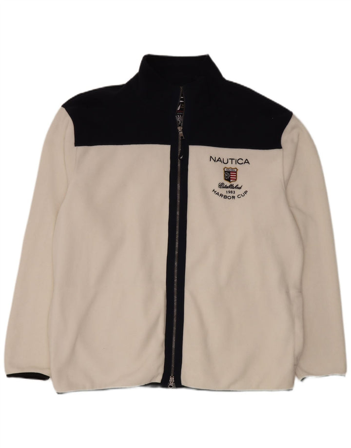 Ανδρικό μπουφάν Nautica Fleece UK 44 2XL Λευκό πολυεστέρας