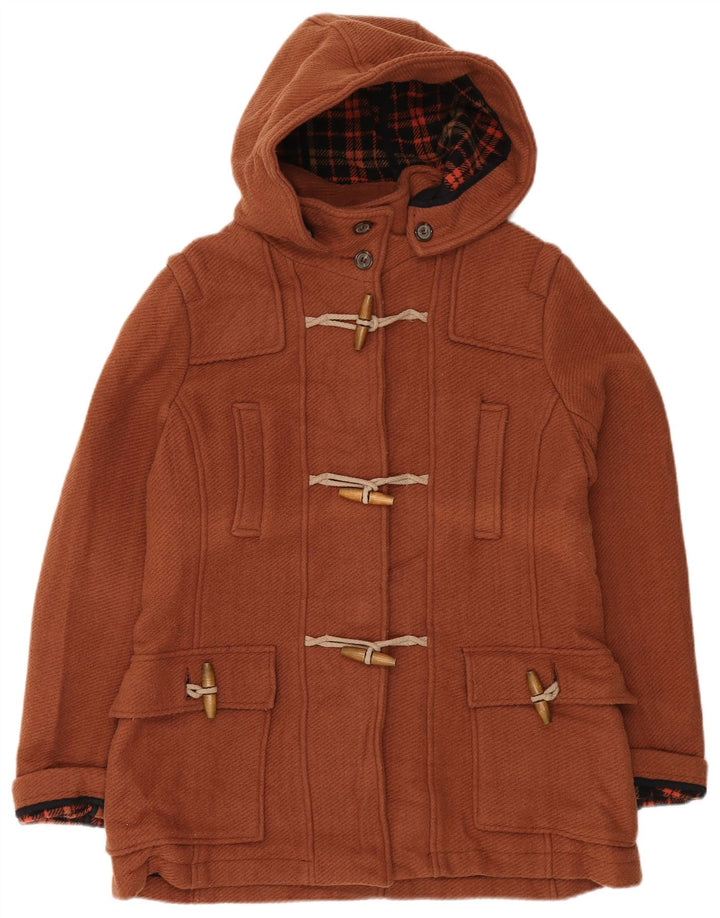 MANGUUN Γυναικείο μπουφάν με κουκούλα Duffle EU 42 Large Brown Polyester