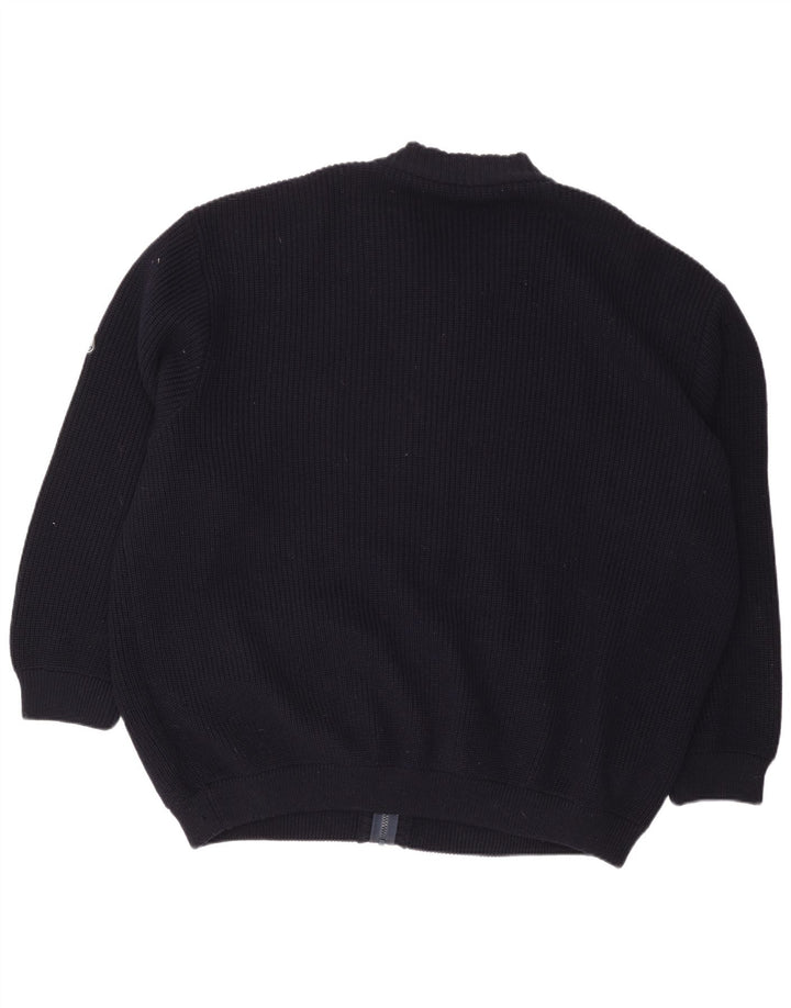 Vintage Ανδρικό πουλόβερ με ζακέτα XL Navy Blue Wool