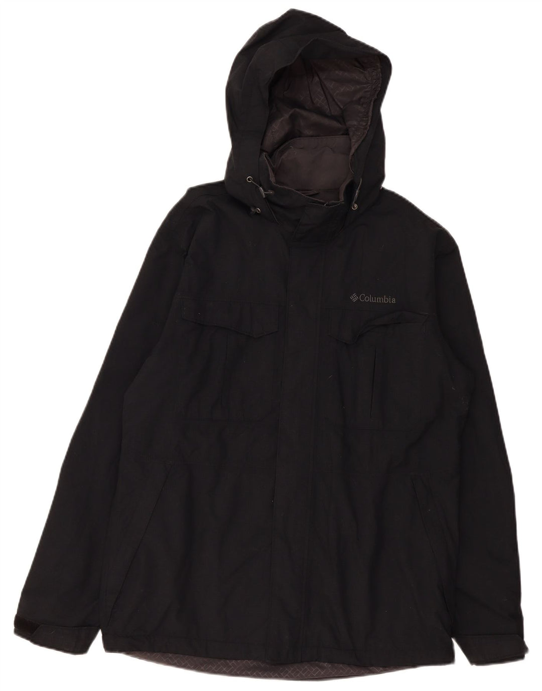 Ανδρικό μπουφάν με κουκούλα Columbia UK 38 Medium Black Nylon