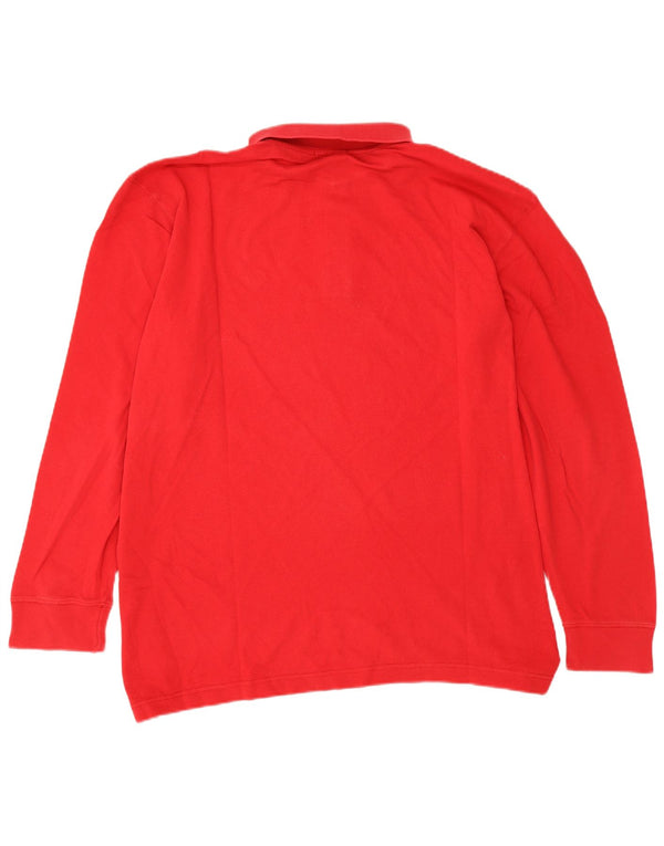 Sergio Tacchini Ανδρικό μακρυμάνικο μπλουζάκι πόλο IT 54 XL κόκκινο βαμβακερό
