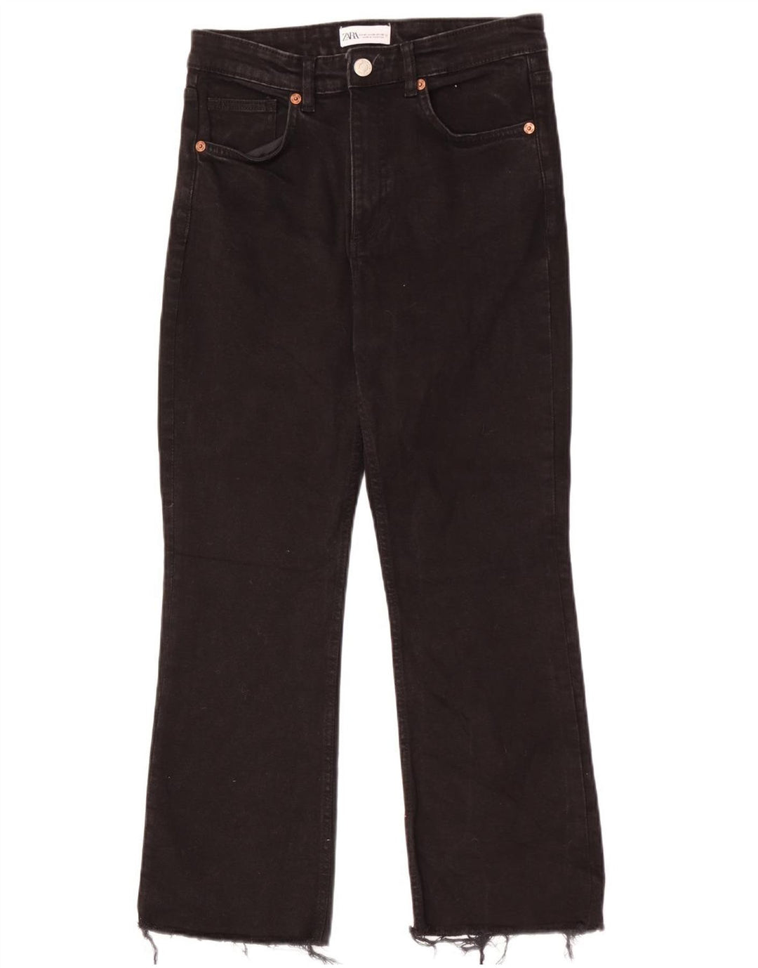 Zara Γυναικείο ίσιο τζιν EU 40 Medium W30 L26 Μαύρο βαμβακερό