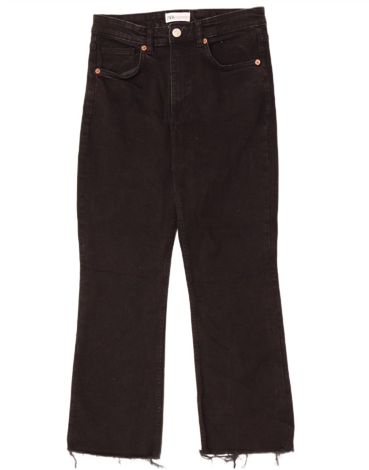 Zara Γυναικείο ίσιο τζιν EU 40 Medium W30 L26 Μαύρο βαμβακερό