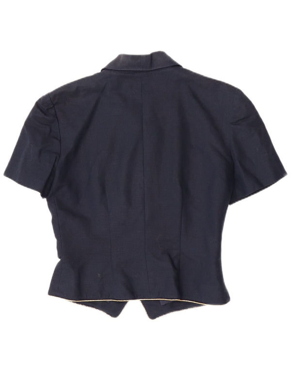 Luisa Spagnoli Γυναικεία κοντομάνικη ζακέτα τοπ IT 42 Medium Navy Blue