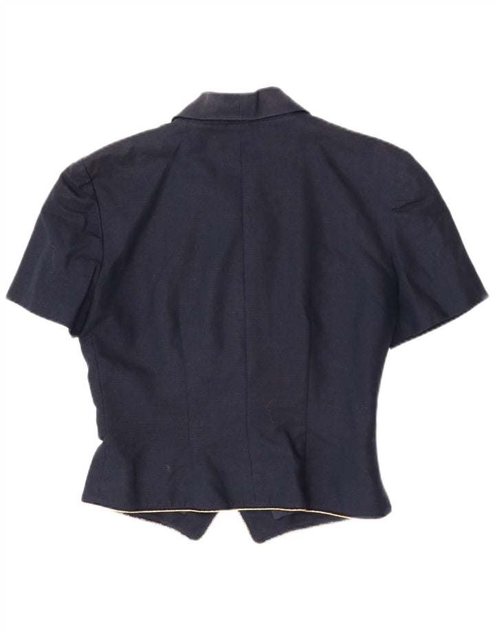 Luisa Spagnoli Γυναικεία κοντομάνικη ζακέτα τοπ IT 42 Medium Navy Blue