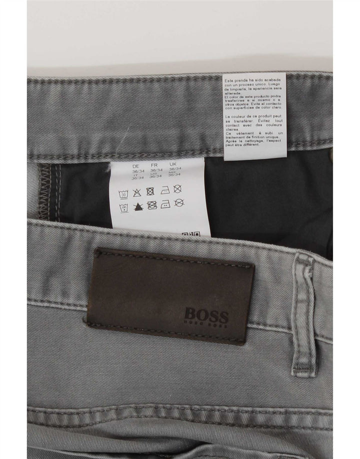 Ανδρικό τζιν ίσιο Hugo Boss W36 L34 Γκρι βαμβακερό