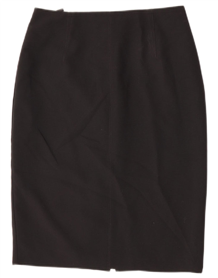 Marks & Spencer Γυναικεία Pencil Φούστα UK 8 Small W27 Black Polyester