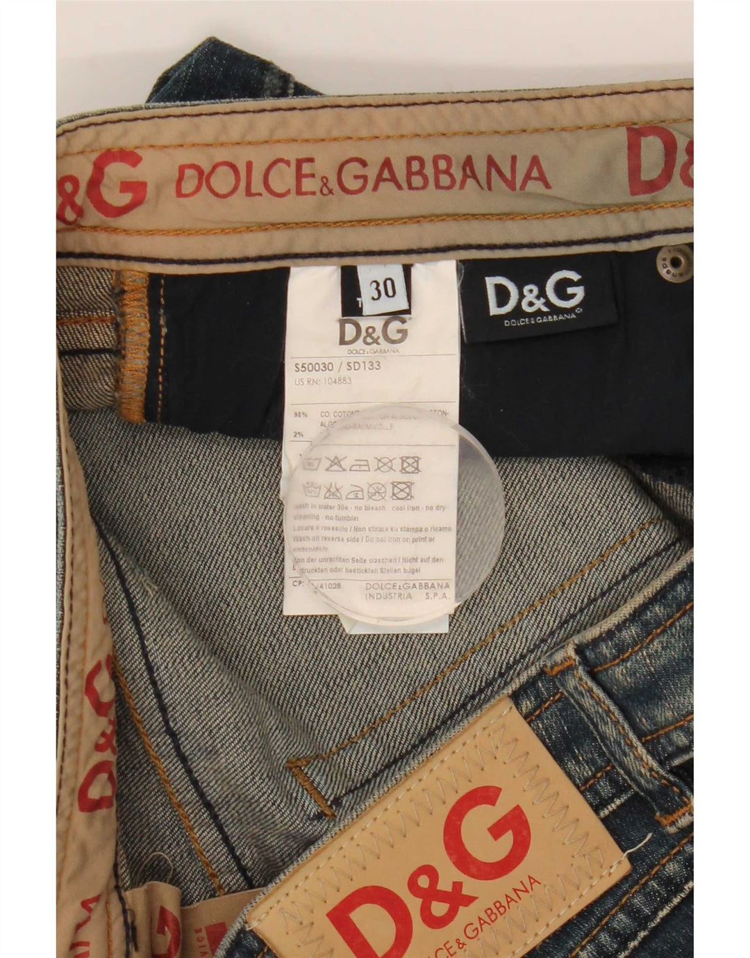 Dolce & Gabbana Γυναικείο Bootcut Jeans W30 L30 Μπλε βαμβακερό