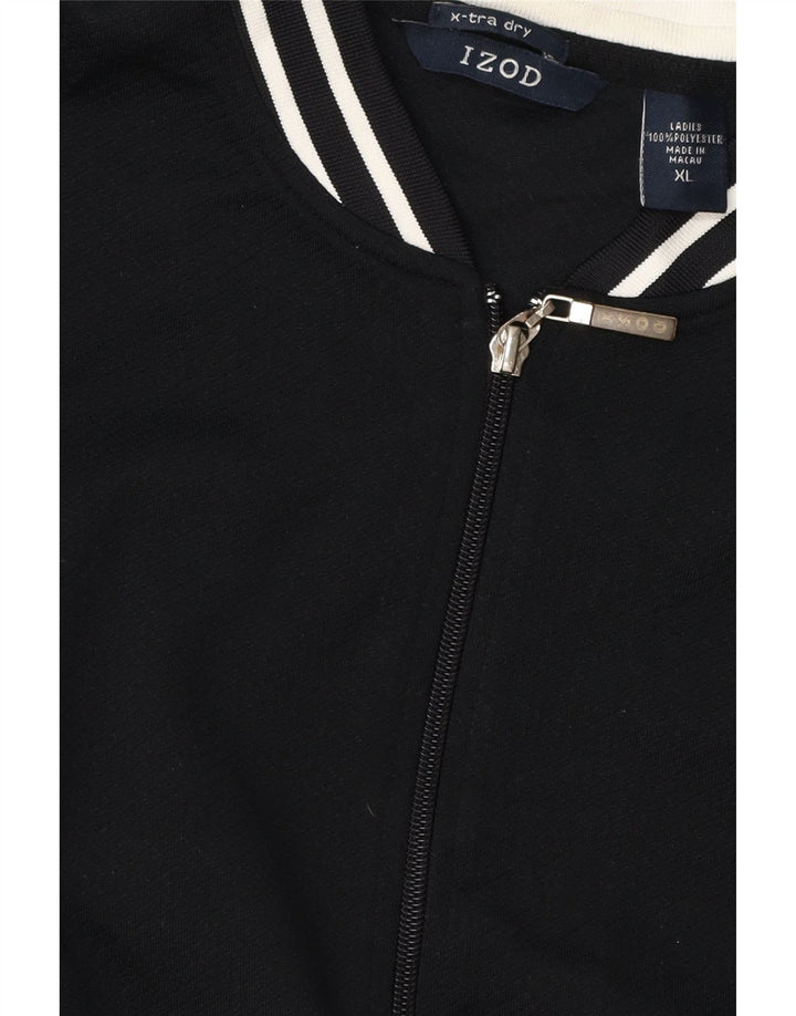 Izod Γυναικεία φόρμα Top Jacket UK 18 XL Μαύρο Πολυεστέρας