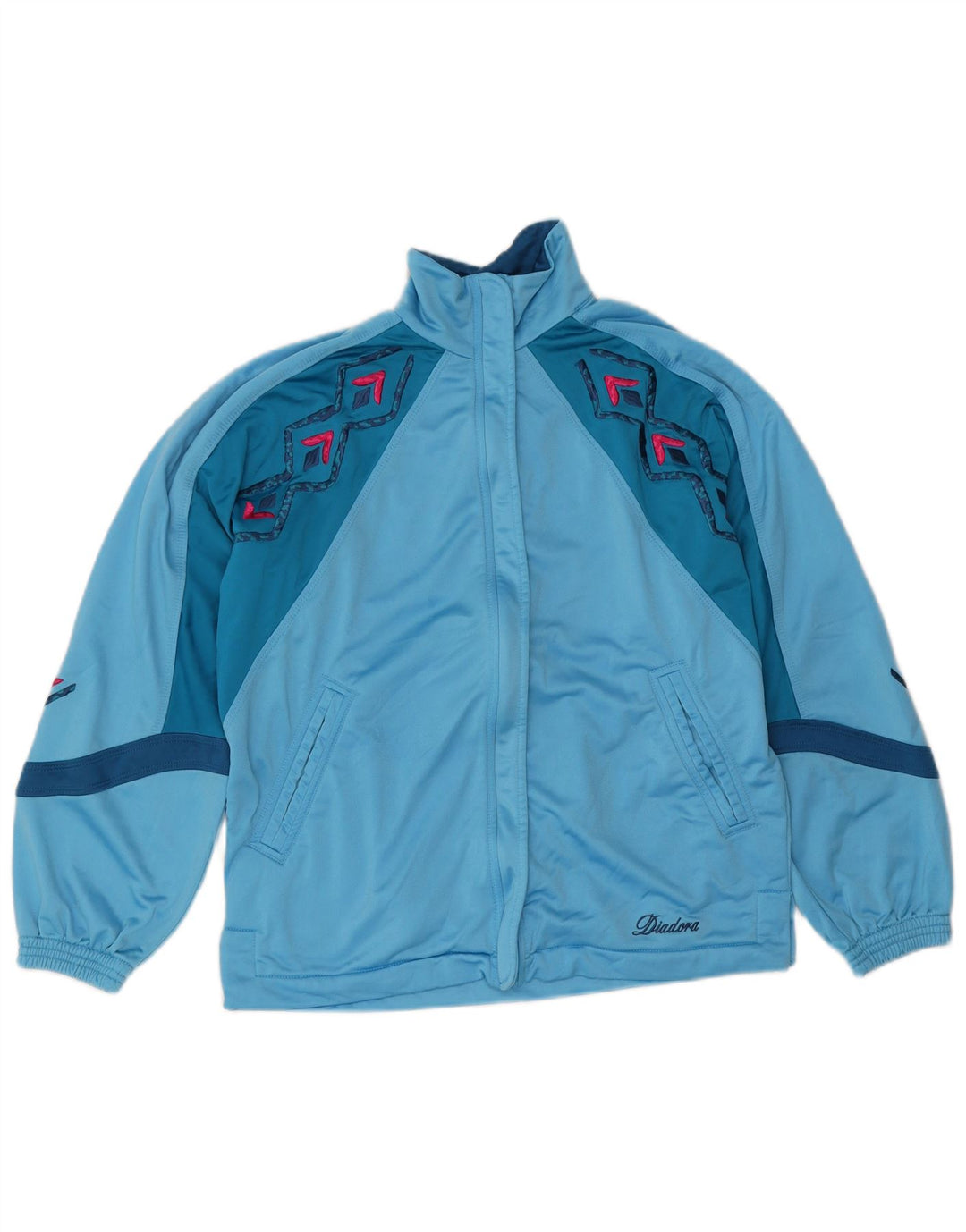 Γυναικεία αθλητική φόρμα γραφικών Diadora Top Jacket IT 40 Medium Blue Colourblock