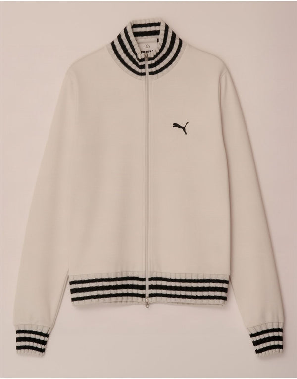 Puma Γυναικεία αθλητική φόρμα Top Jacket UK 14 Medium White Ride