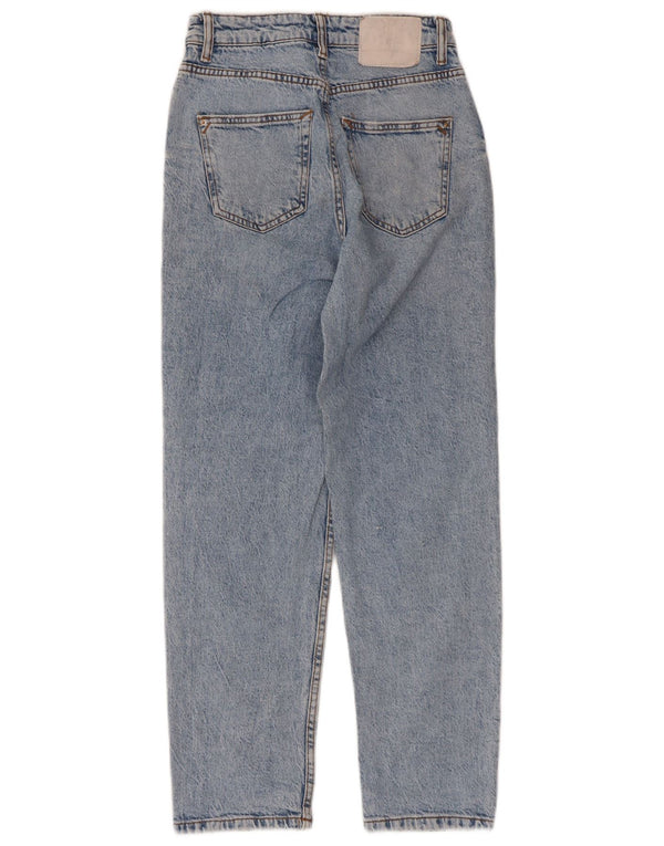 Zara Γυναικείο ίσιο τζιν EU 34 2XS W24 L27 Μπλε βαμβακερό