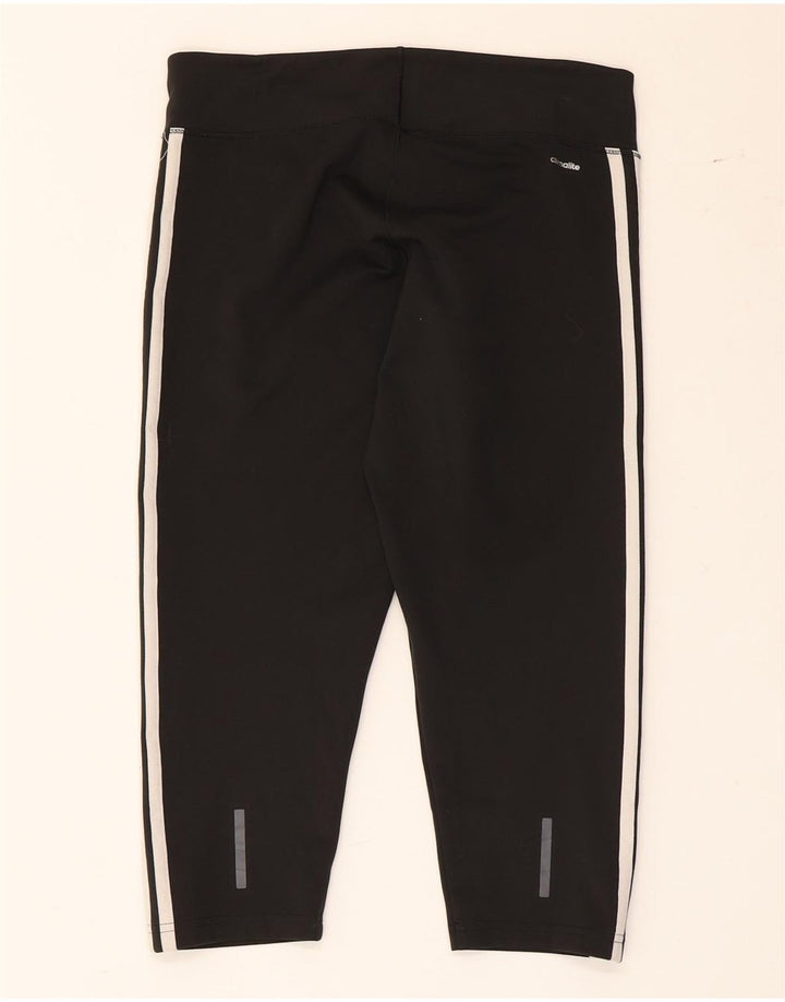 Γυναικεία κολάν ADIDAS Climalite Capri UK 12/14 Μεσαίο μαύρο πολυεστέρα
