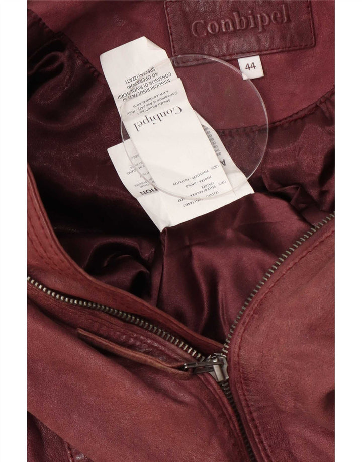 Conbipel Γυναικείο Δερμάτινο Μπουφάν IT 44 Medium Burgundy