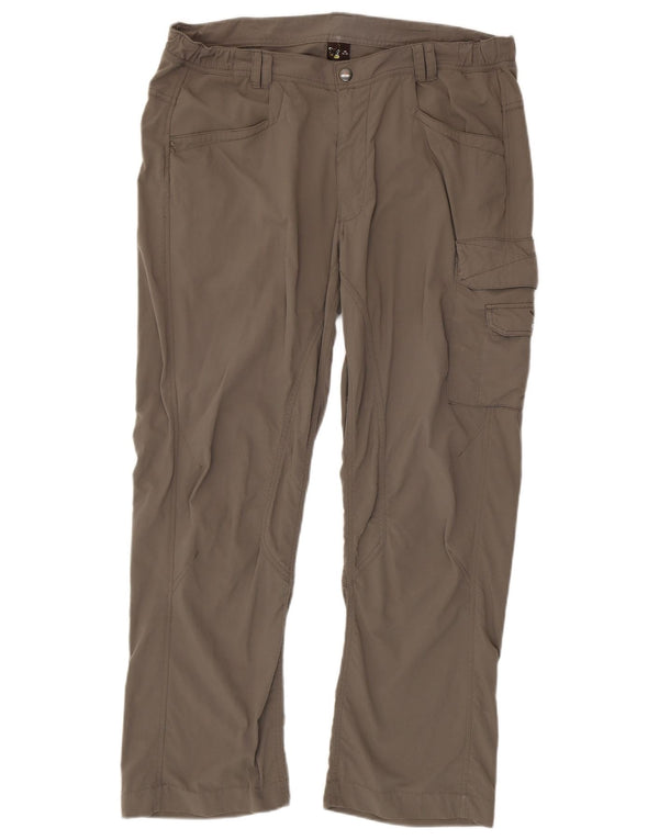 SALEWA Mens Straight Cargo Trousers EU 54 2XL W42 L29 Grey
