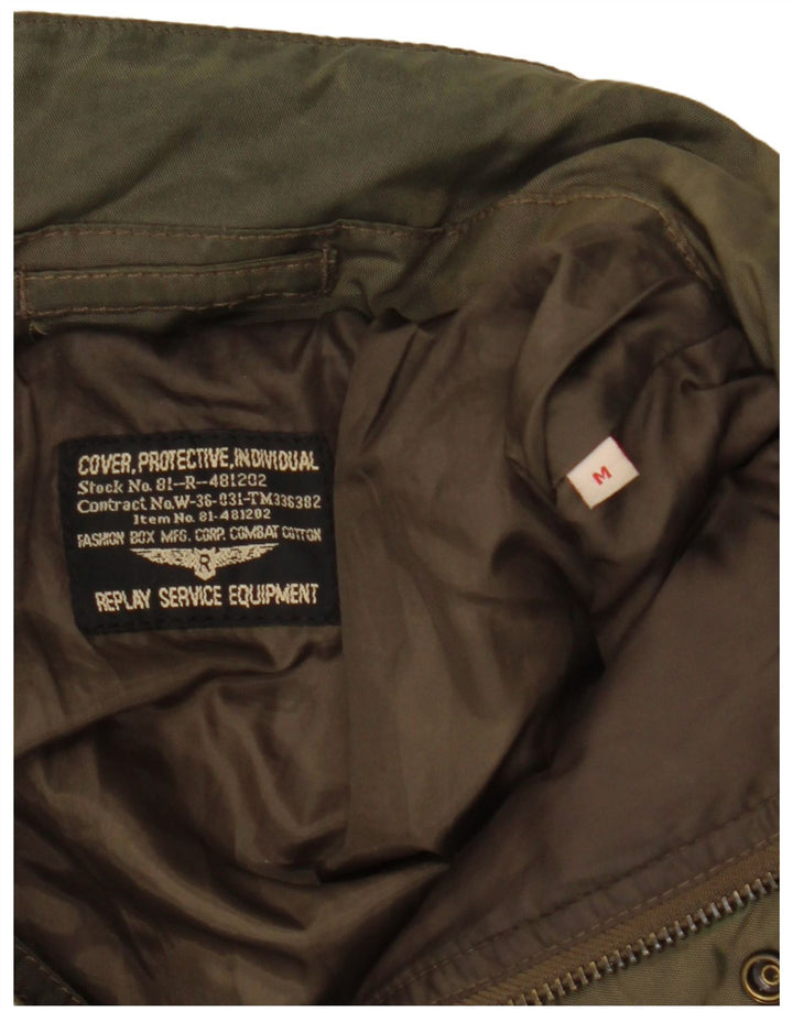Replay Ανδρικό μπουφάν με επένδυση UK 38 Medium Khaki Polyamide