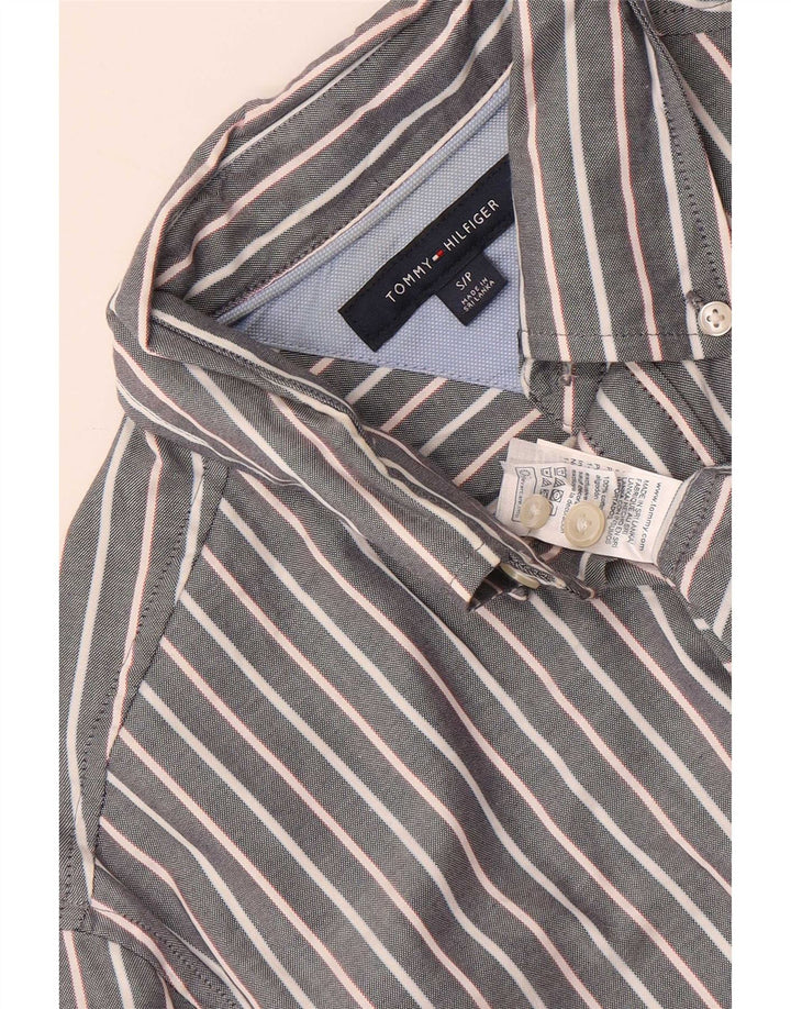 Ανδρικό πουκάμισο Tommy Hilfiger Μικρό βαμβακερό γκρι ρίγες