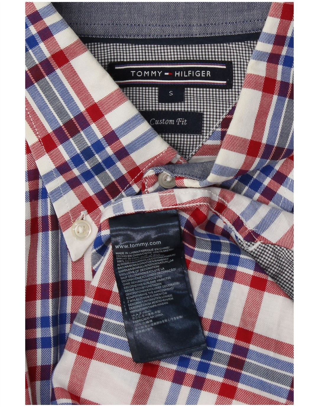 Ανδρικό πουκάμισο Tommy Hilfiger Custom Fit Μικρό πολύχρωμο βαμβακερό καρό