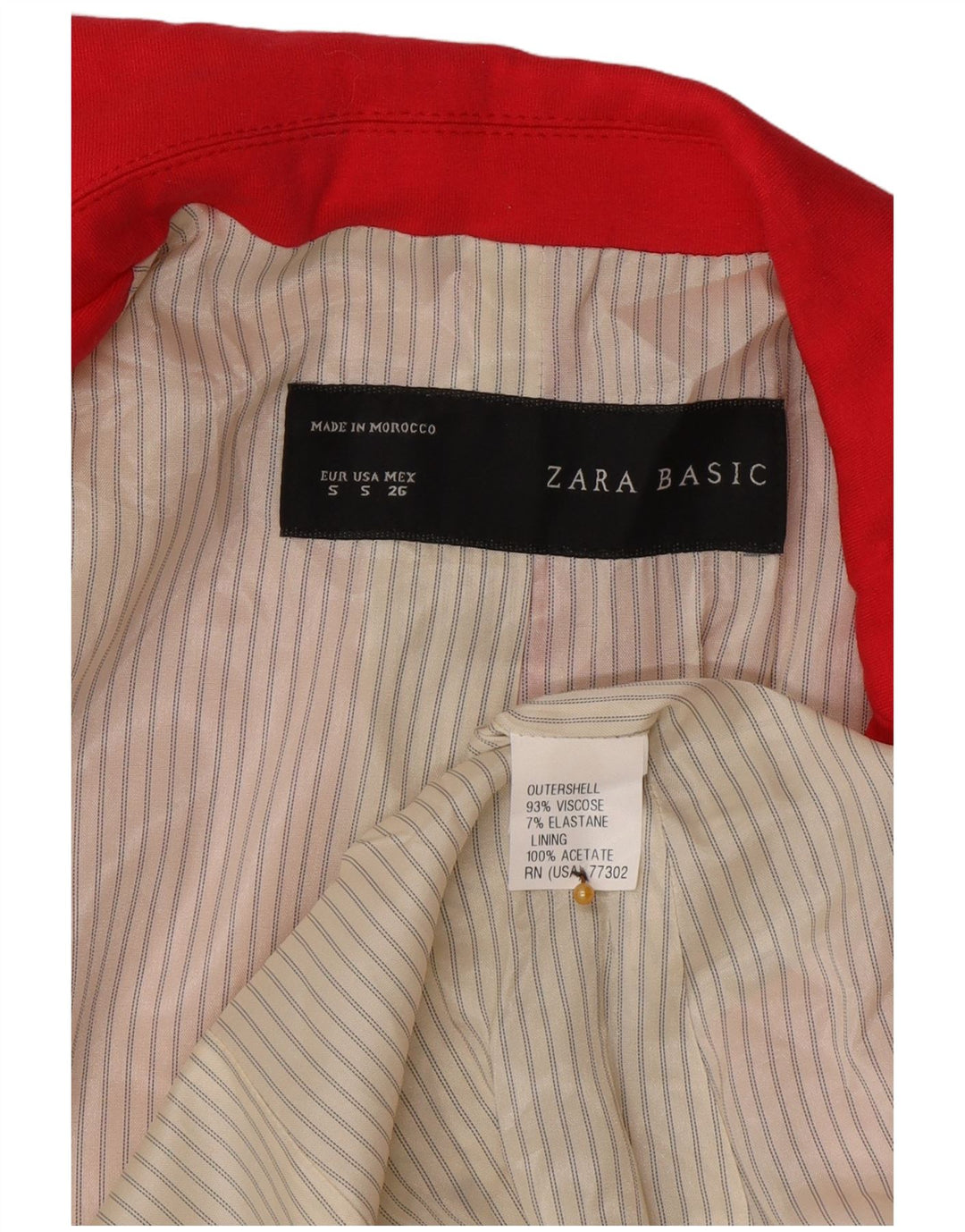Zara Γυναικείο Μπουφάν 1 Κουμπί Blazer UK 10 Small Pink Viscose