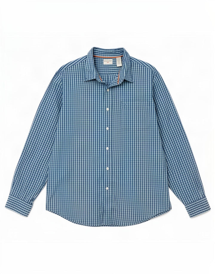 Ανδρικό πουκάμισο Dockers μεγάλο μπλε βαμβακερό Gingham