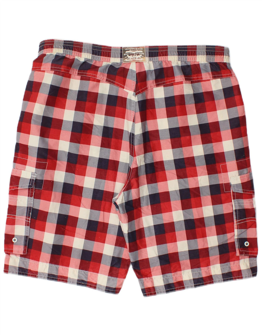 Ανδρικό σορτς κολύμβησης Levi's XL Red Check Polyester
